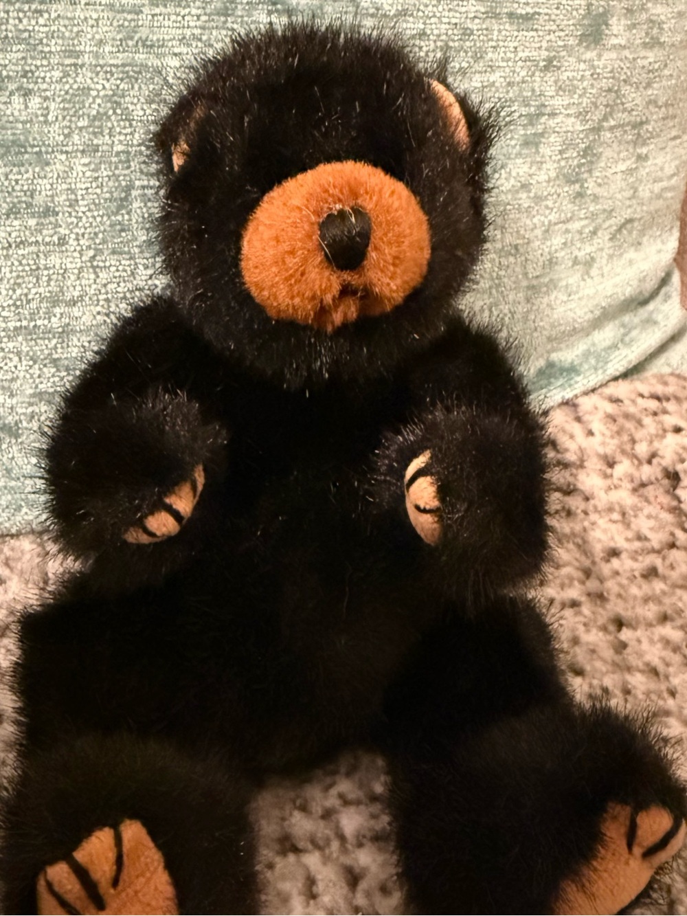 Ty Black and Brown Bear Plush Stuffed Animal